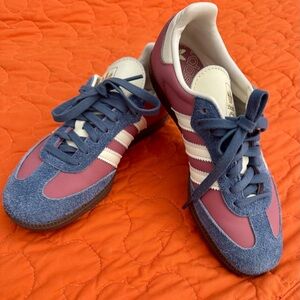 Adidas Maroon and Cream Sneakers